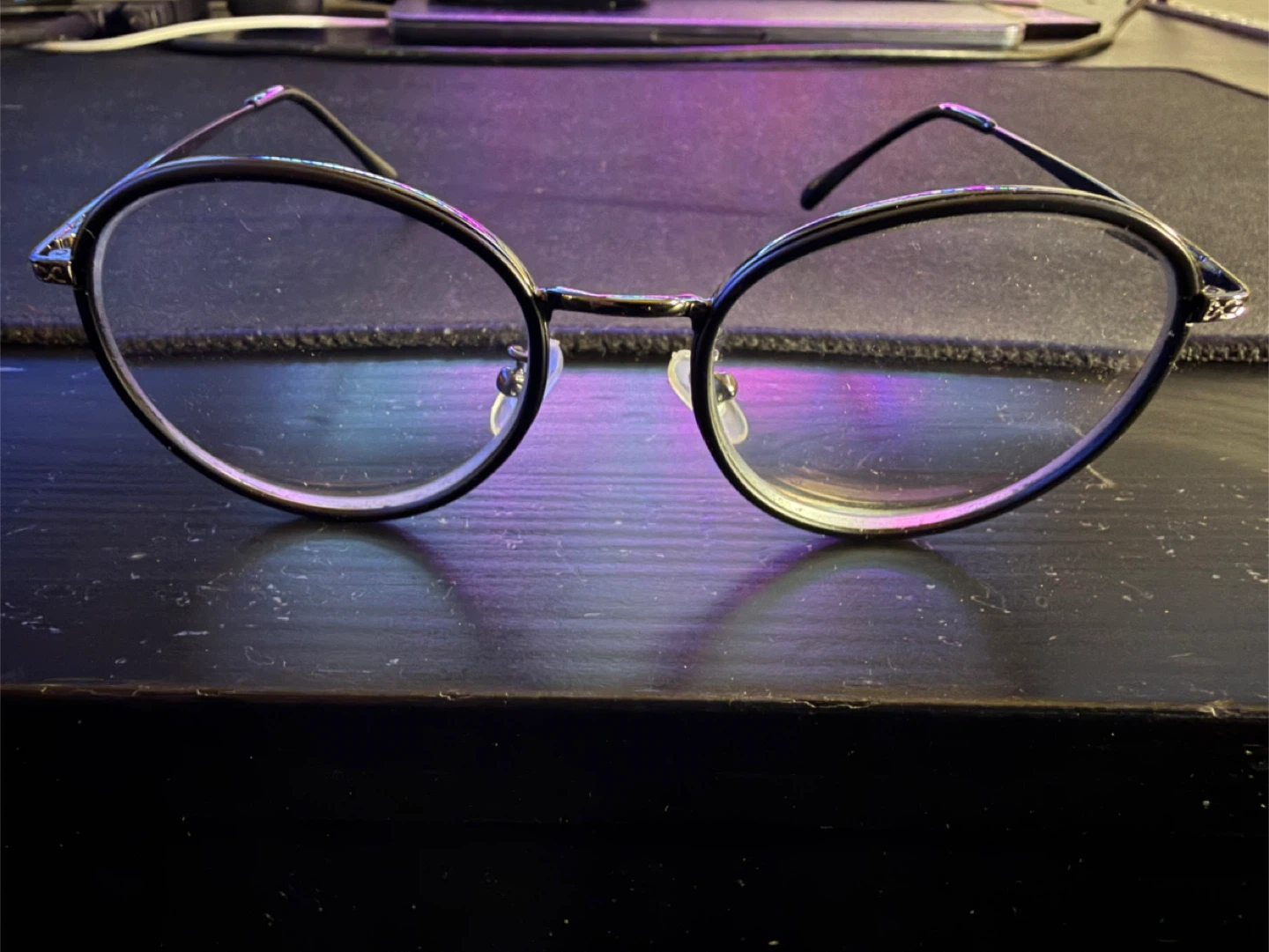 Black Round Glasses Frames Large - photo 2