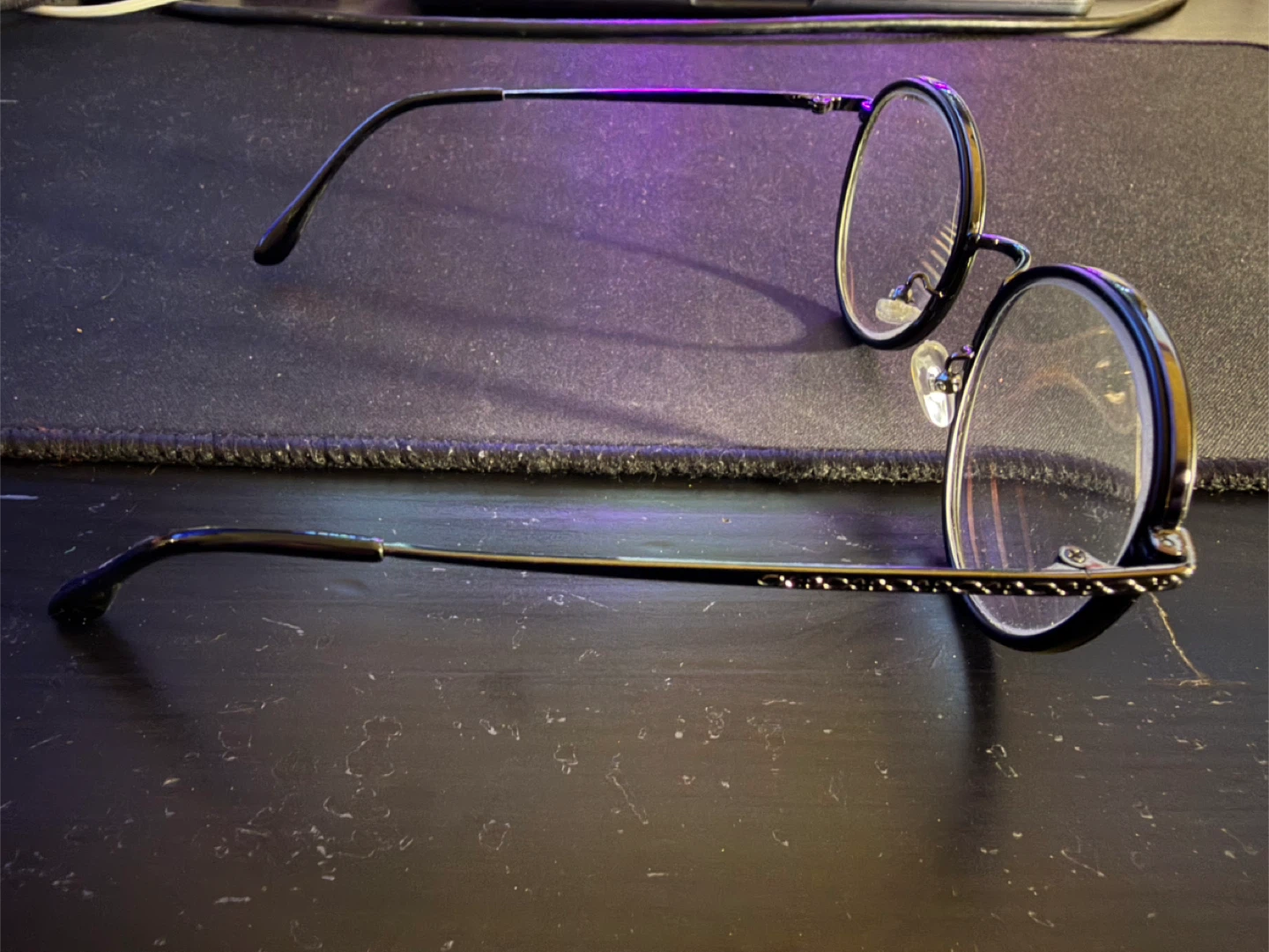 Black Round Glasses Frames Large - photo 4