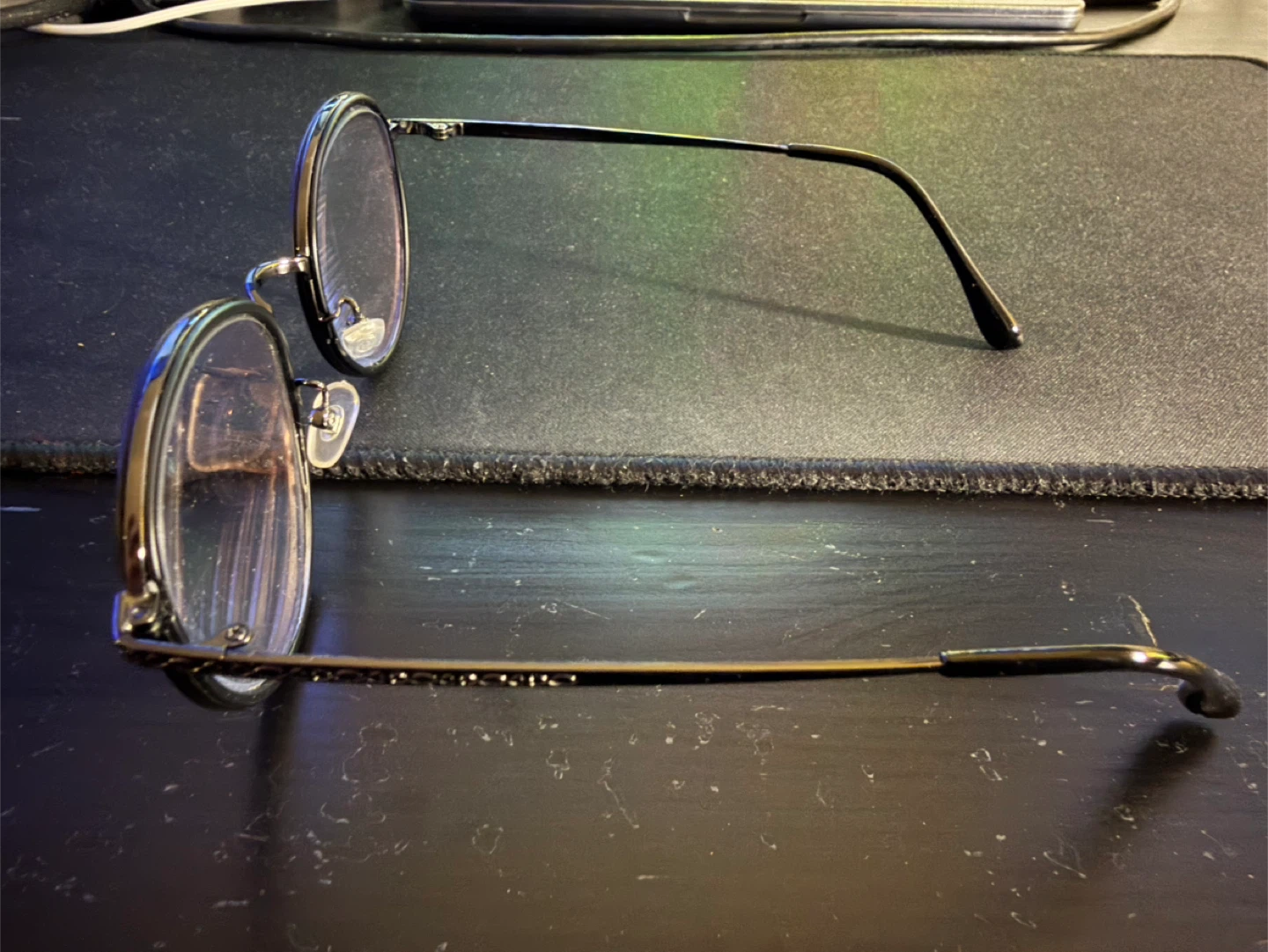 Black Round Glasses Frames Large - photo 3