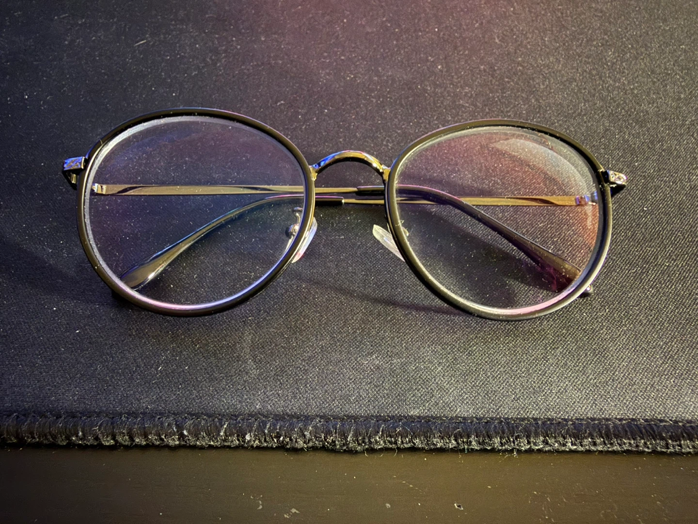 Black Round Glasses Frames Large