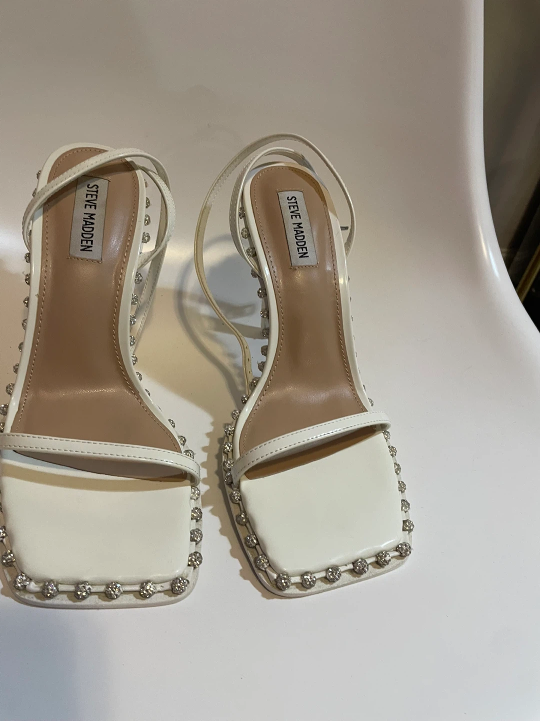 Steve Madden White Heels - Size 9.5 - photo 5