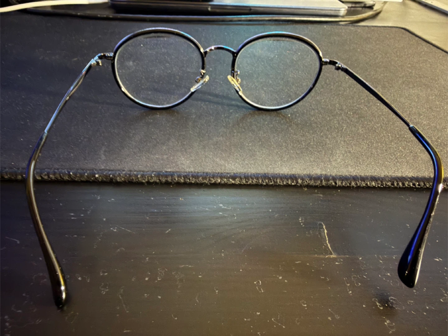 Round Frame Glasses - Black - Large - photo 5
