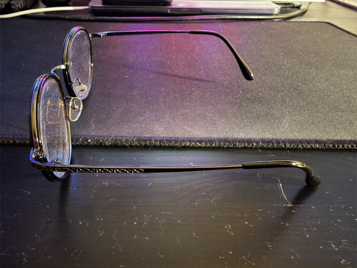Round Frame Glasses - Black - Large - photo 3