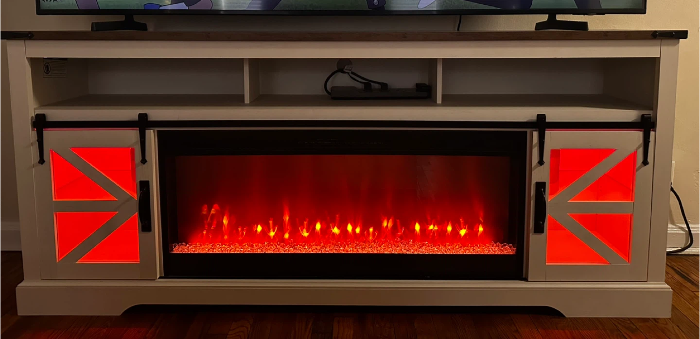 75 Inch TV Stand with 42" Fireplace - photo 3