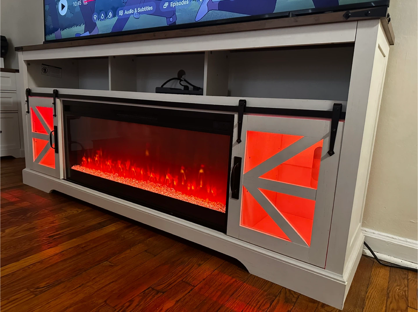 75 Inch TV Stand with 42" Fireplace - photo 4