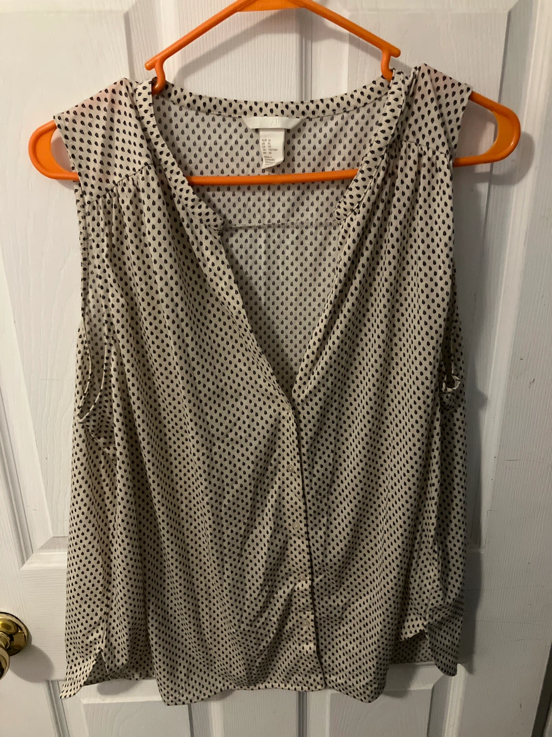 H&M XL Blouse - Black & Beige