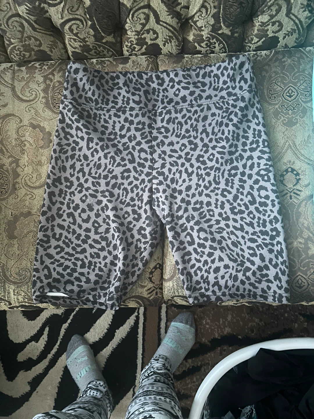 Leopard Print Biker Shorts