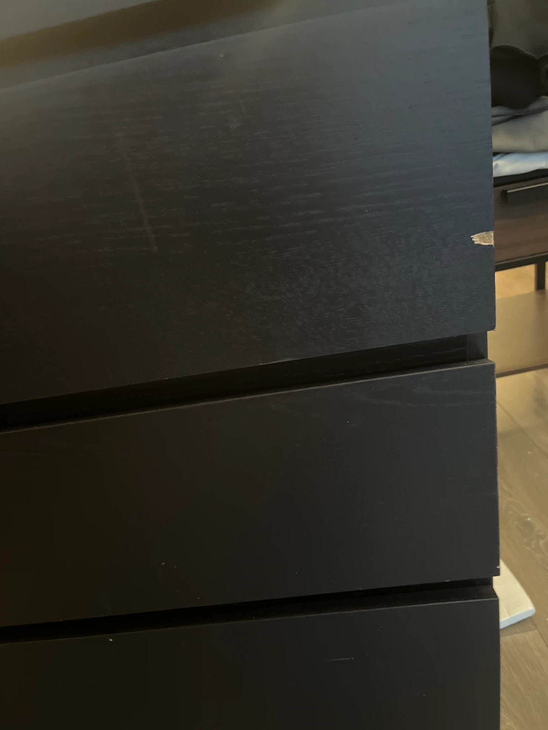 IKEA Dark Brown 3-Drawer Dresser - photo 2