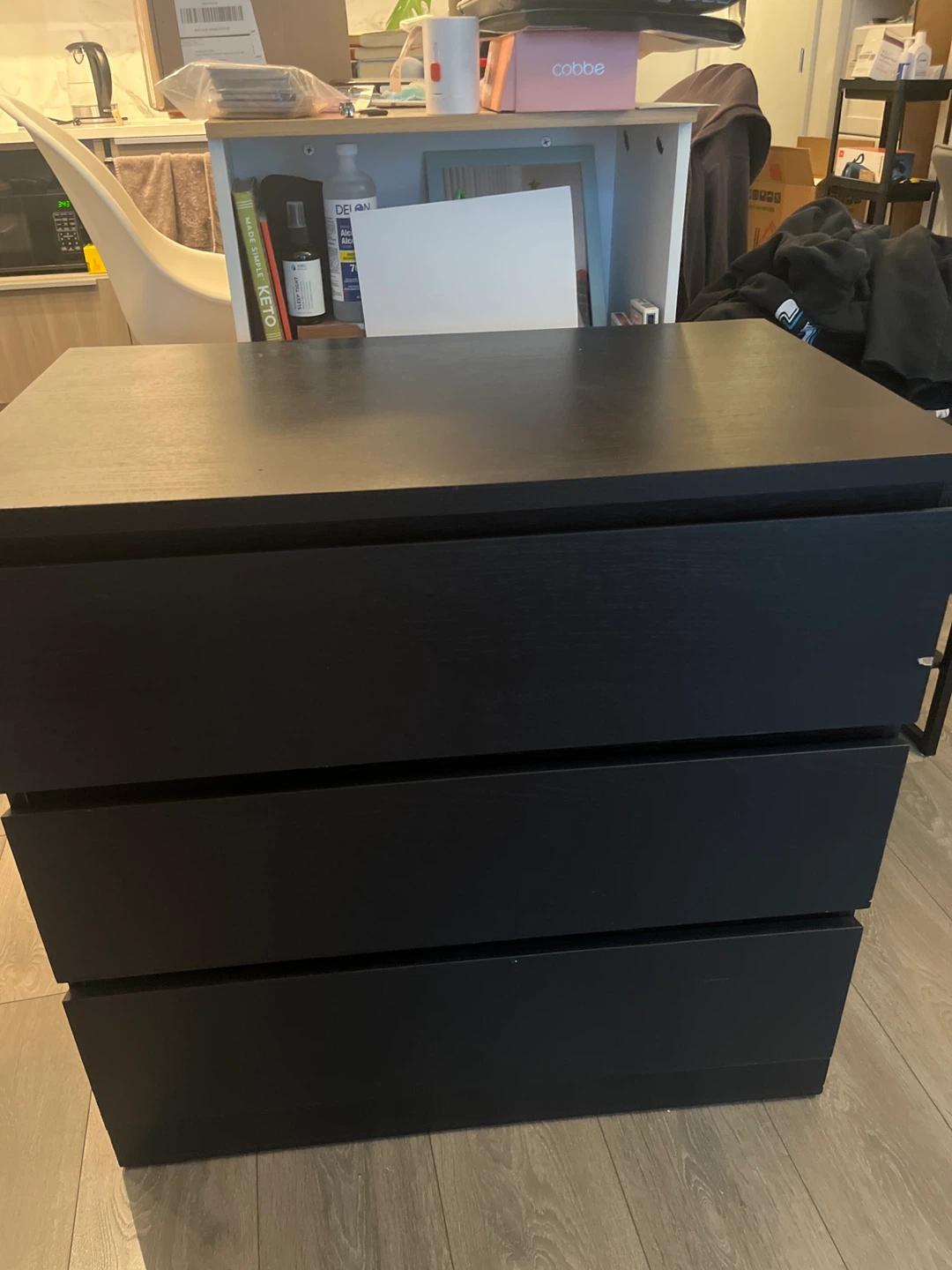 IKEA Dark Brown 3-Drawer Dresser