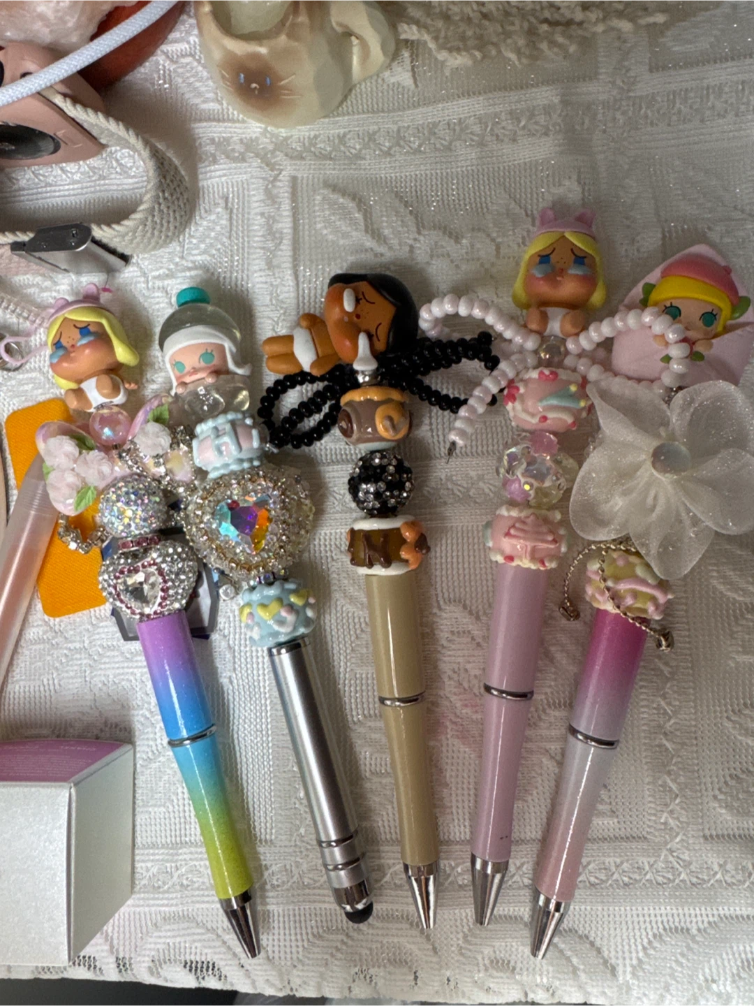 Handmade Beaded Popmart Character Pens