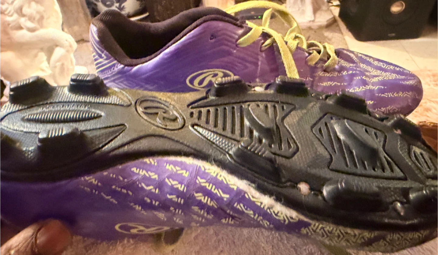 Rawlings Purple Youth Baseball Cleats Size 8 - photo 4