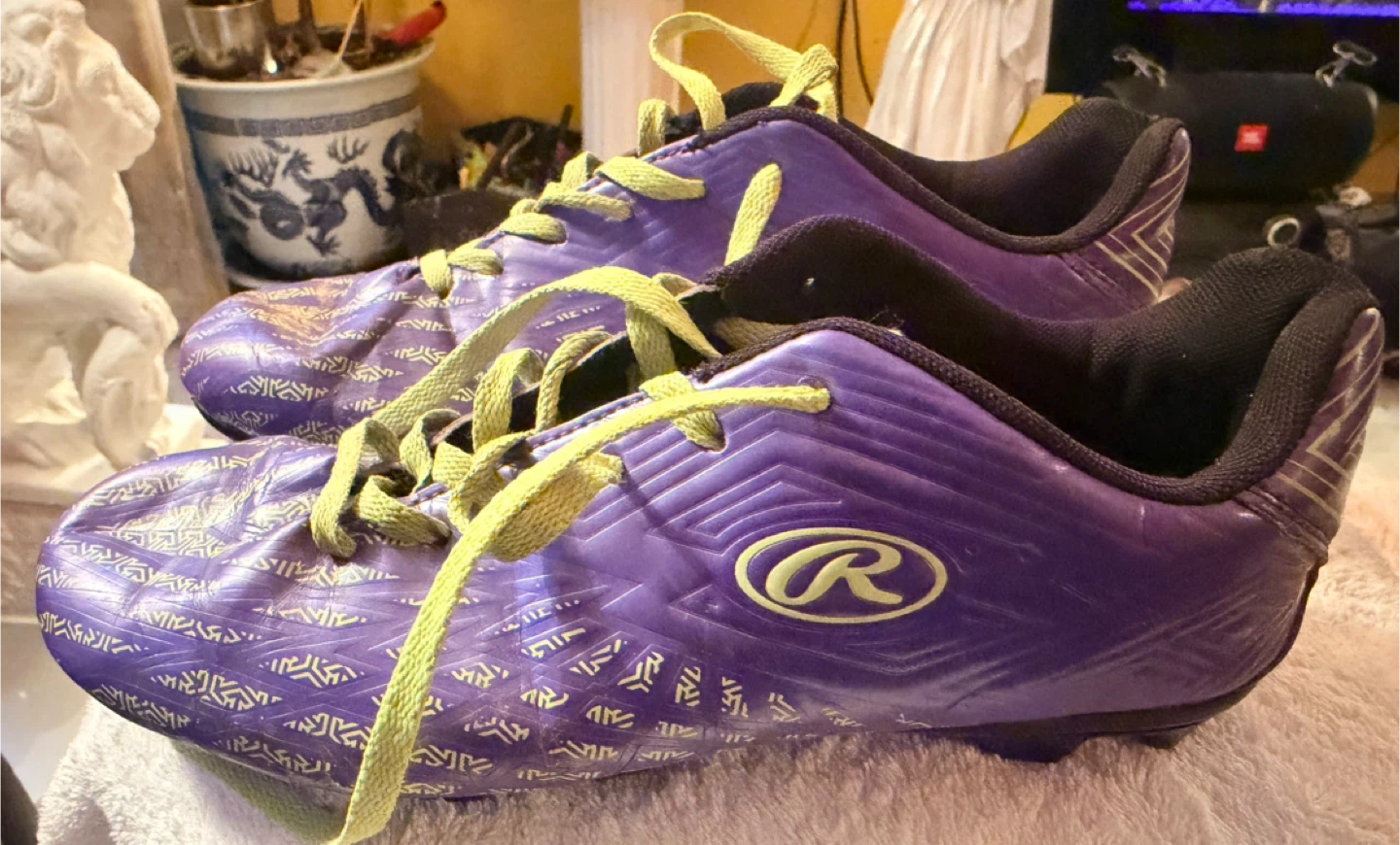 Rawlings Purple Youth Baseball Cleats Size 8