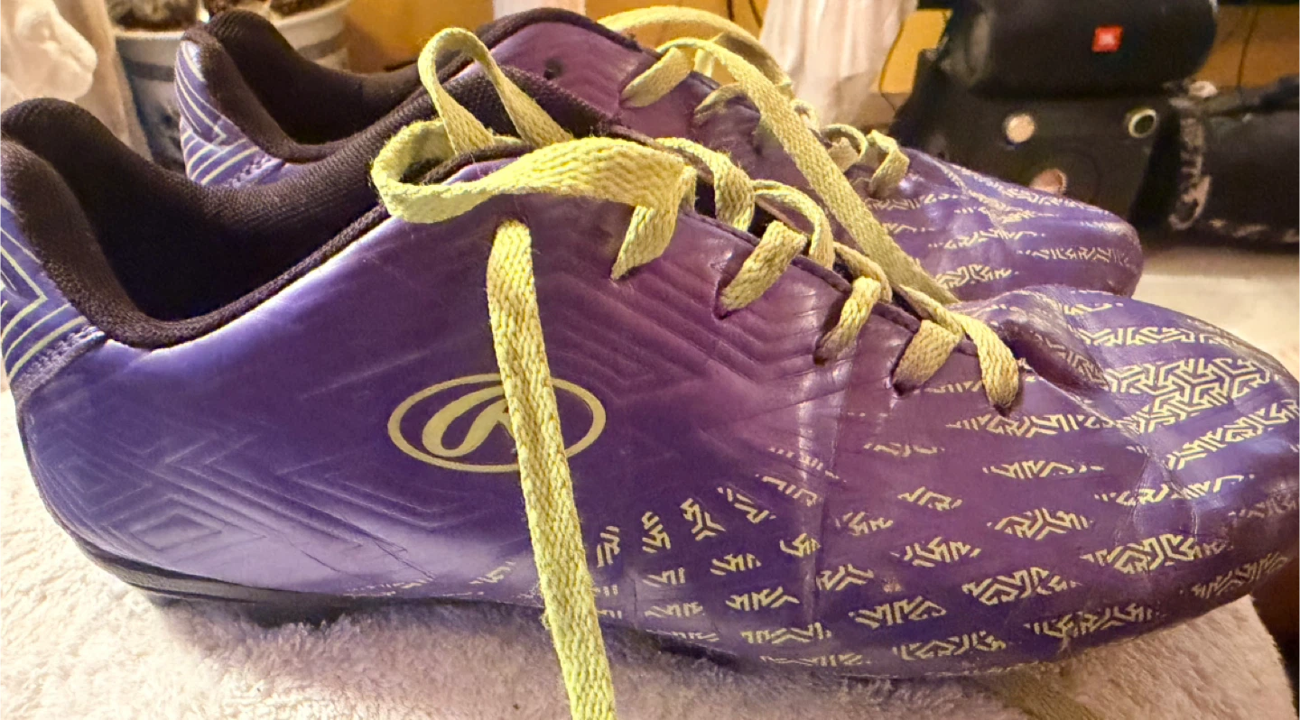 Rawlings Purple Youth Baseball Cleats Size 8 - photo 3