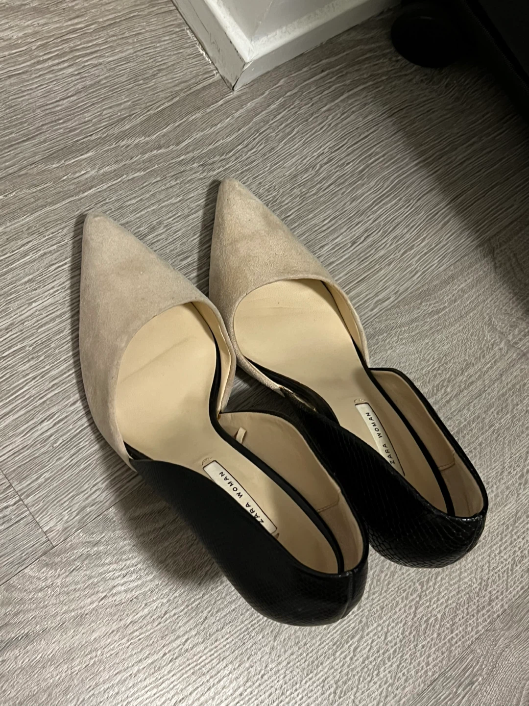 Zara Woman Beige & Black Heels