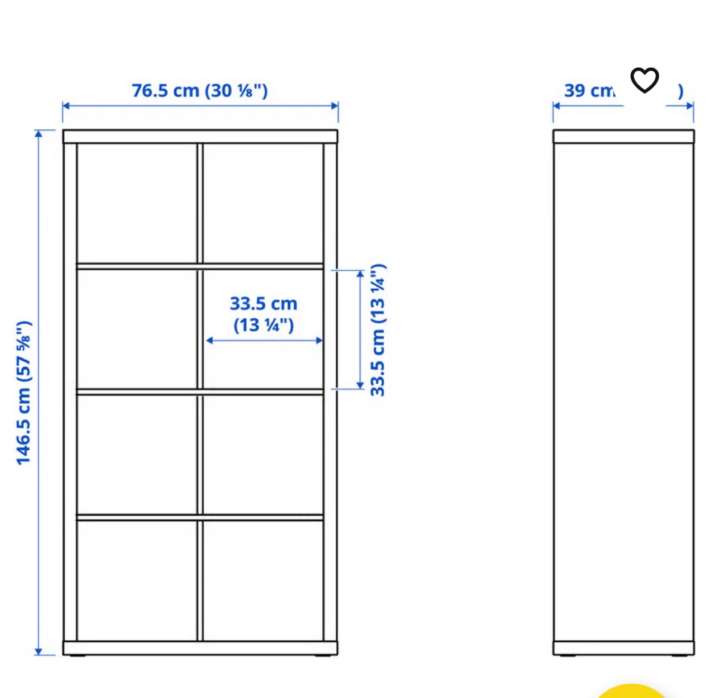 IKEA Kallax White Shelf Unit & 2 Basket - photo 3