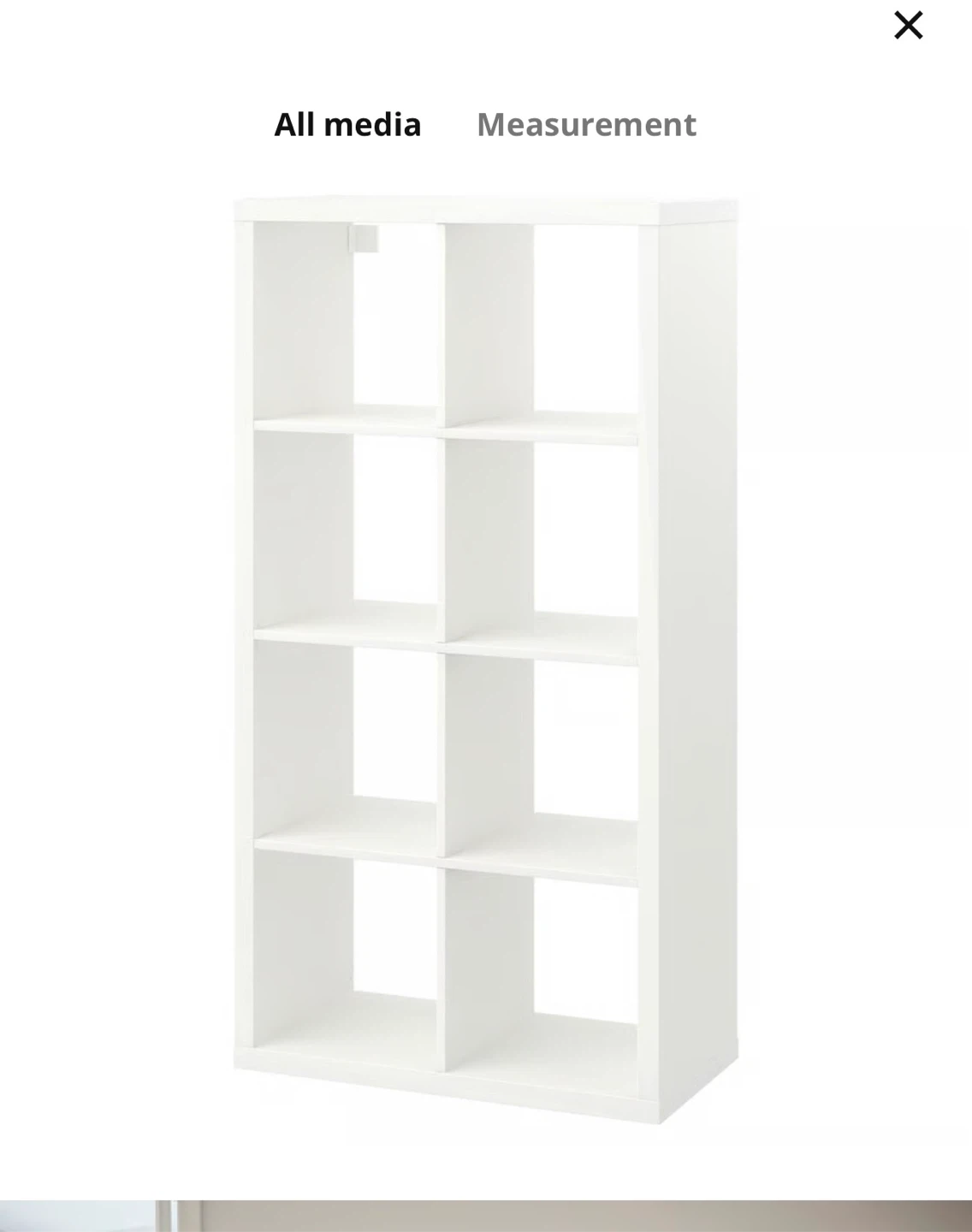 IKEA Kallax White Shelf Unit & 2 Basket - photo 2