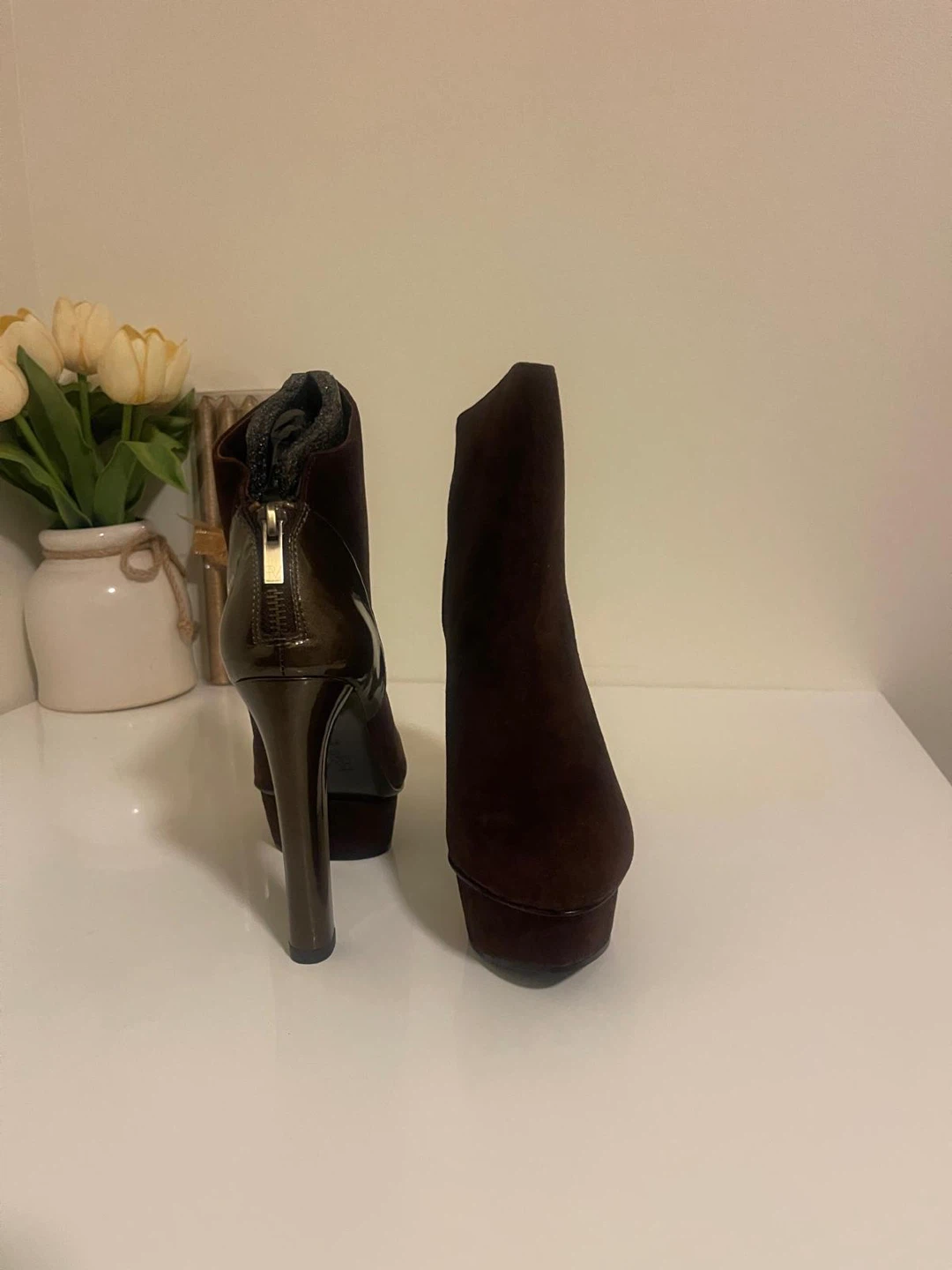 RM Collection Brown Suede Platform Boots - Size 6.5M - photo 3