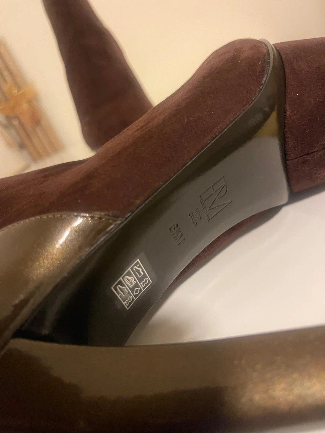 RM Collection Brown Suede Platform Boots - Size 6.5M