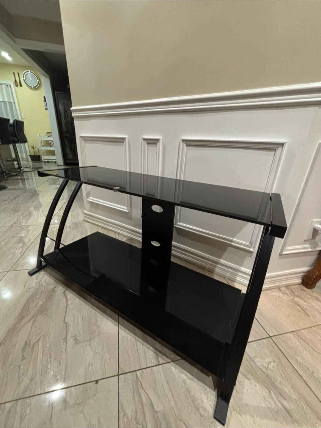 Black Glass TV Stand - photo 5