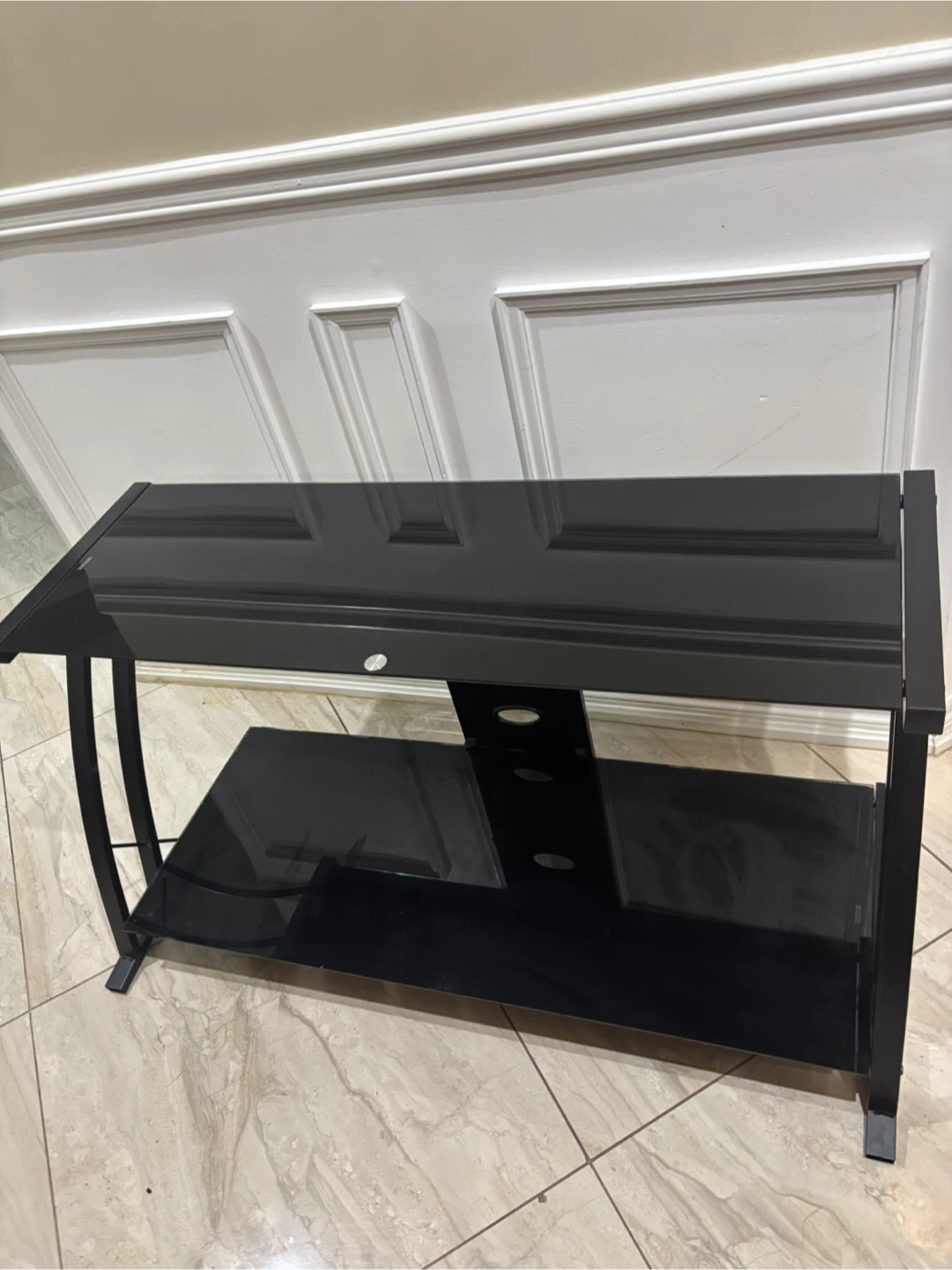 Black Glass TV Stand - photo 3