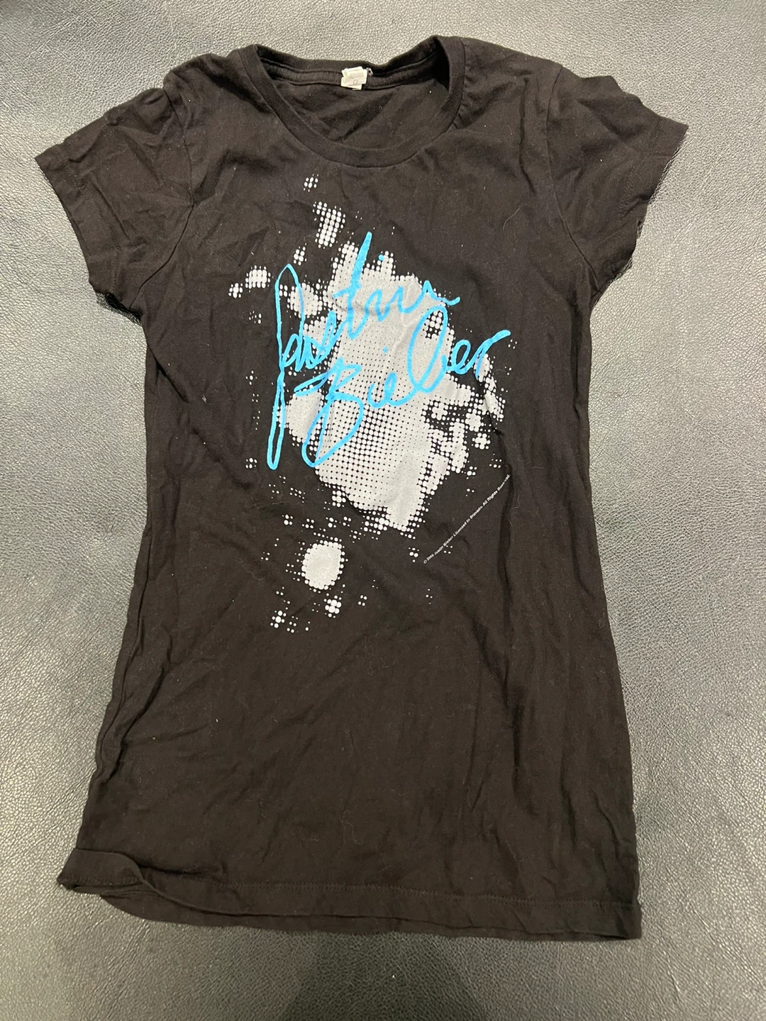 JUSTIN BIEBER Black T-Shirt with Graphic Print
