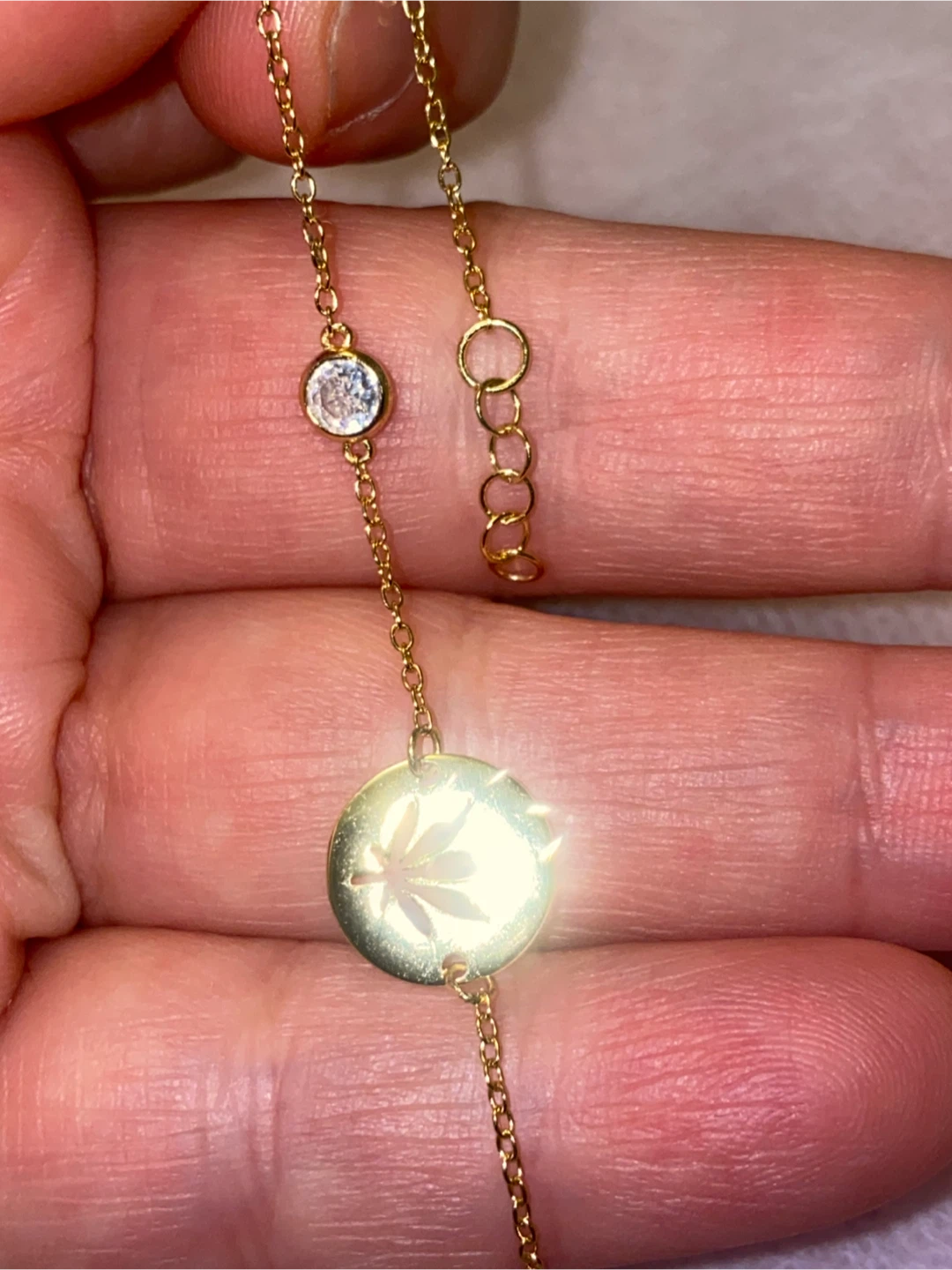 Gold tone silver 925 Leaf Bracelet - photo 2