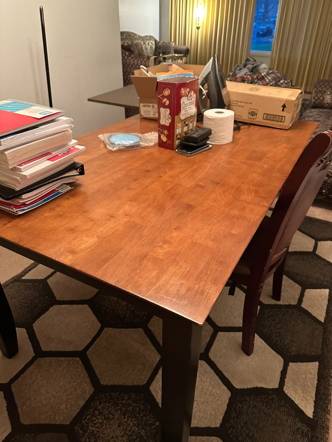 Dining Table - Wood Top & Black Legs - photo 3