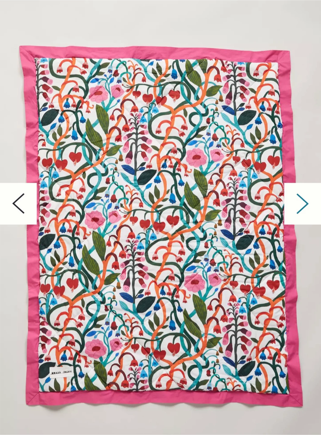 Reversible Monika Forsberg Quilted Blanket 38x50in - photo 2