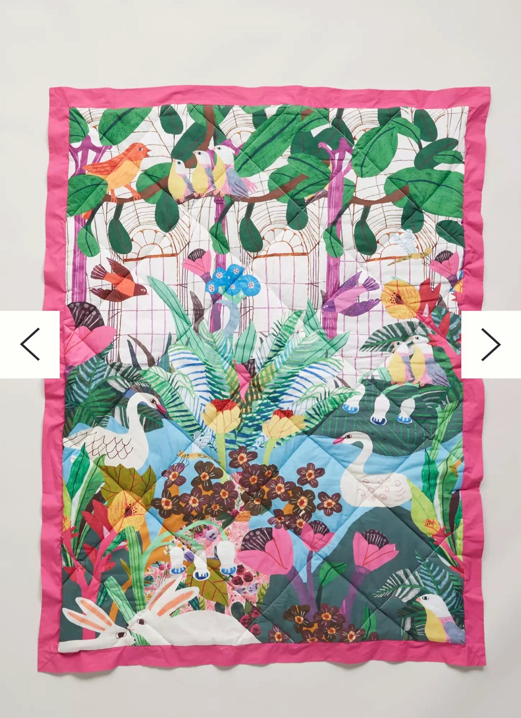 Reversible Monika Forsberg Quilted Blanket 38x50in