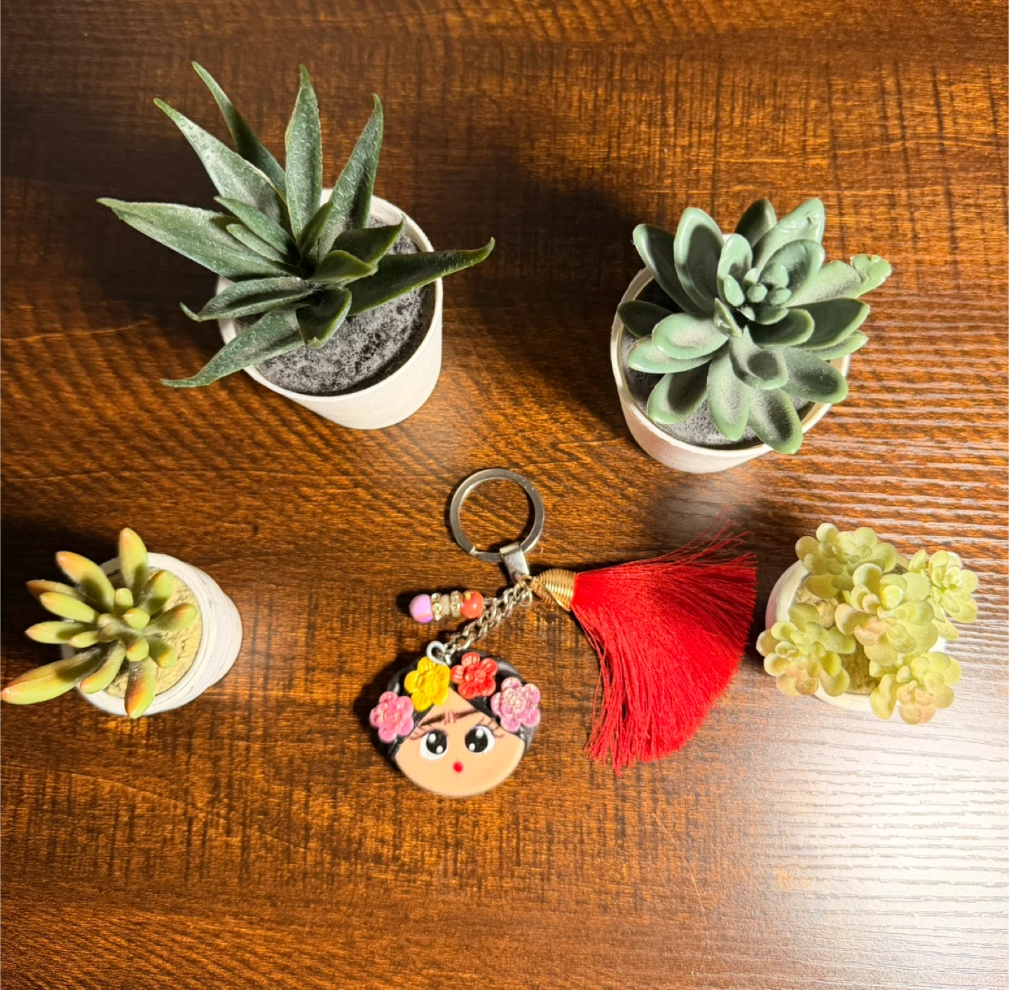 Frida Kahlo Keychain with Tassel