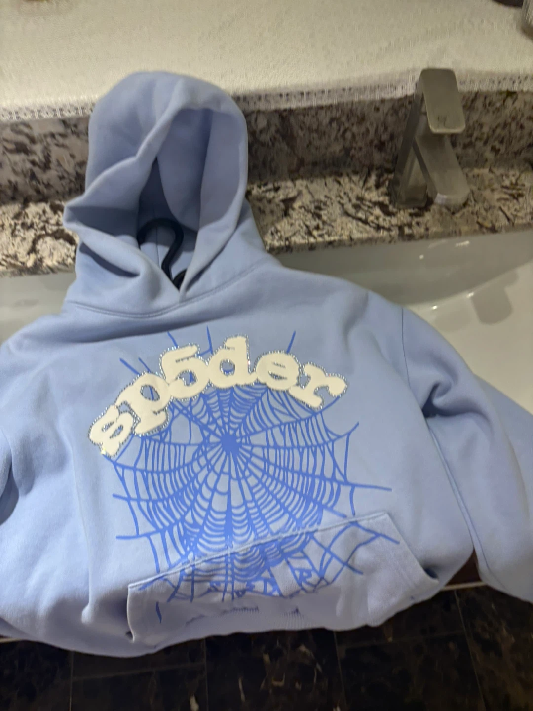 Spider Hoodie blue