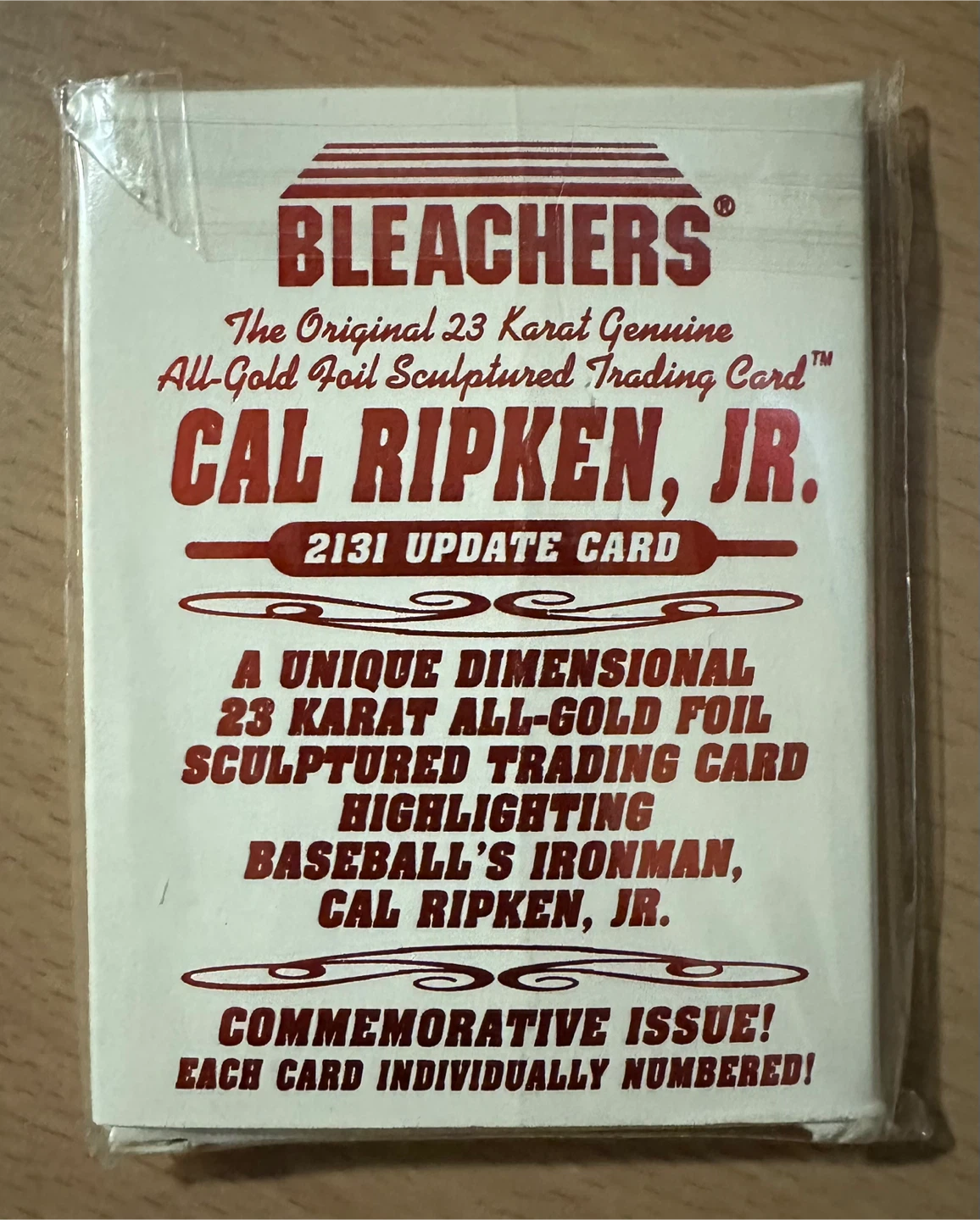 Cal Ripken Jr. 23 Karat Gold Trading Card - New