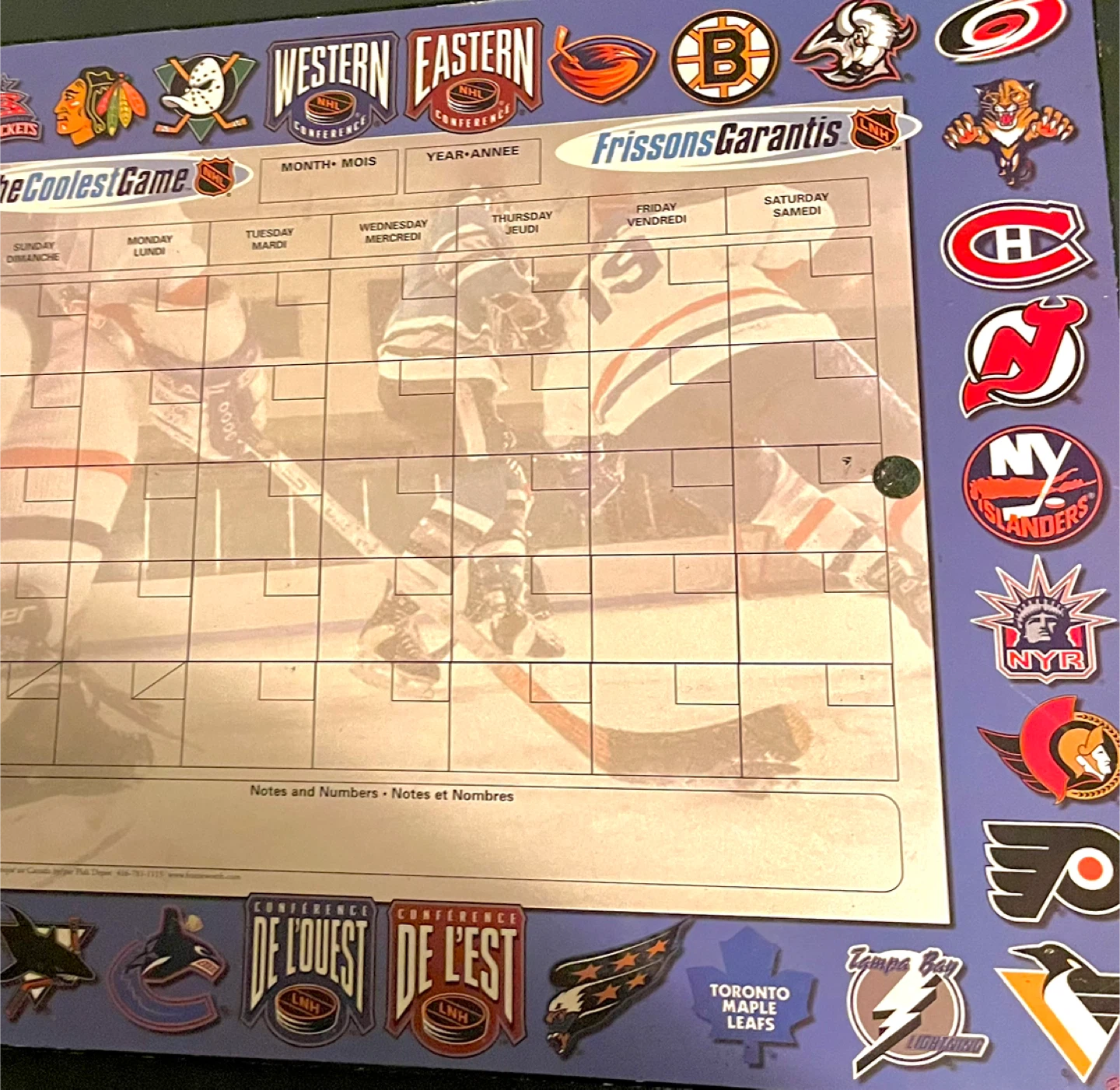 NHL Hockey Calendar - The Coolest Game