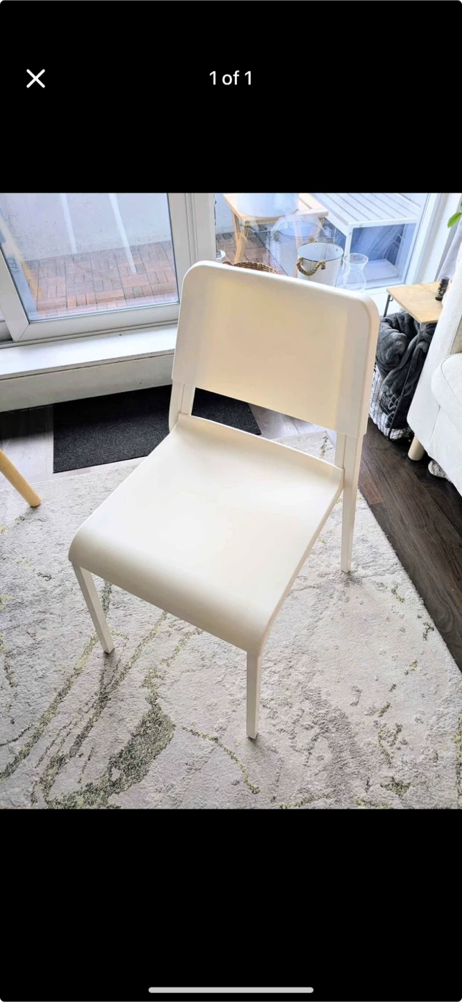 X2 IKEA white chairs