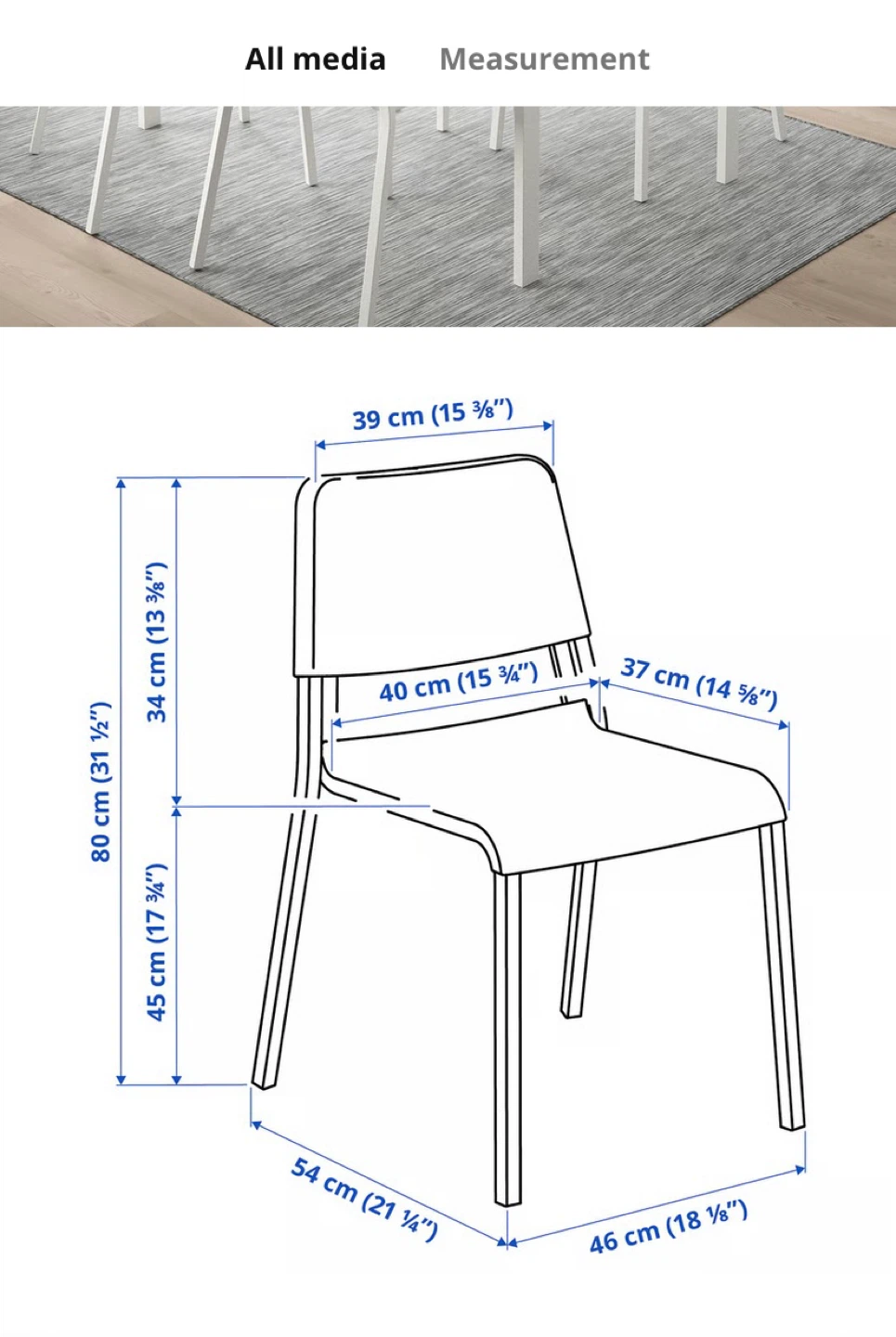 X2 IKEA white chairs - photo 2