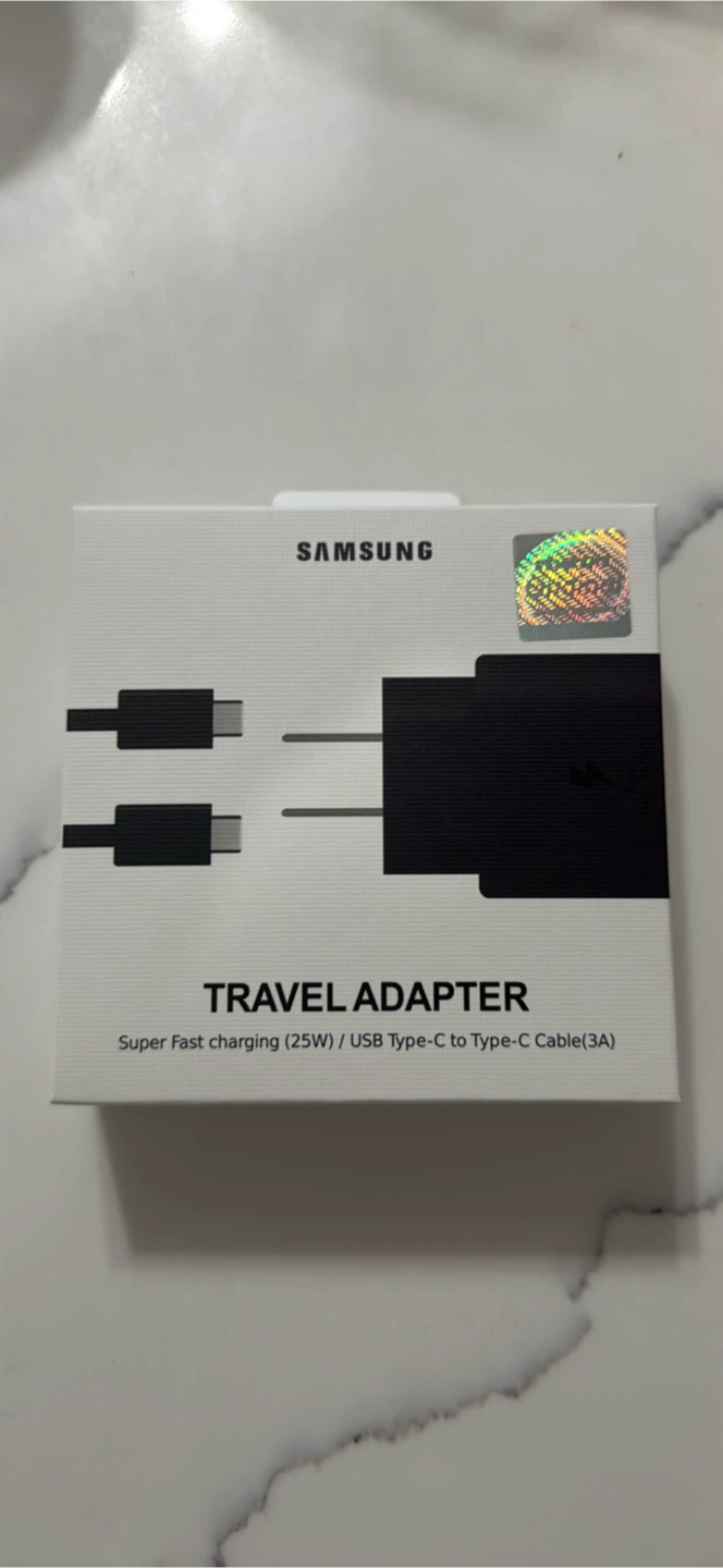 New Samsung Travel Adapter (25W) With C To C cable