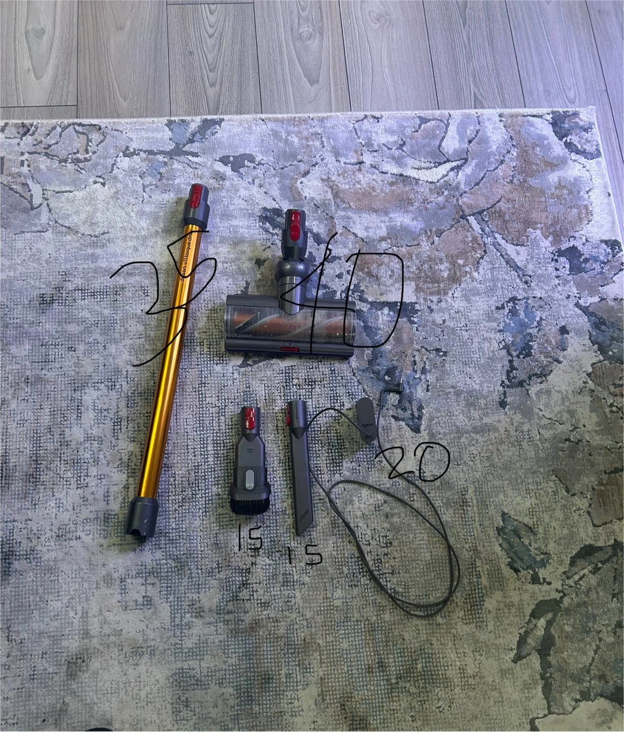 Dyson Vacuum Attachments, wand, charger