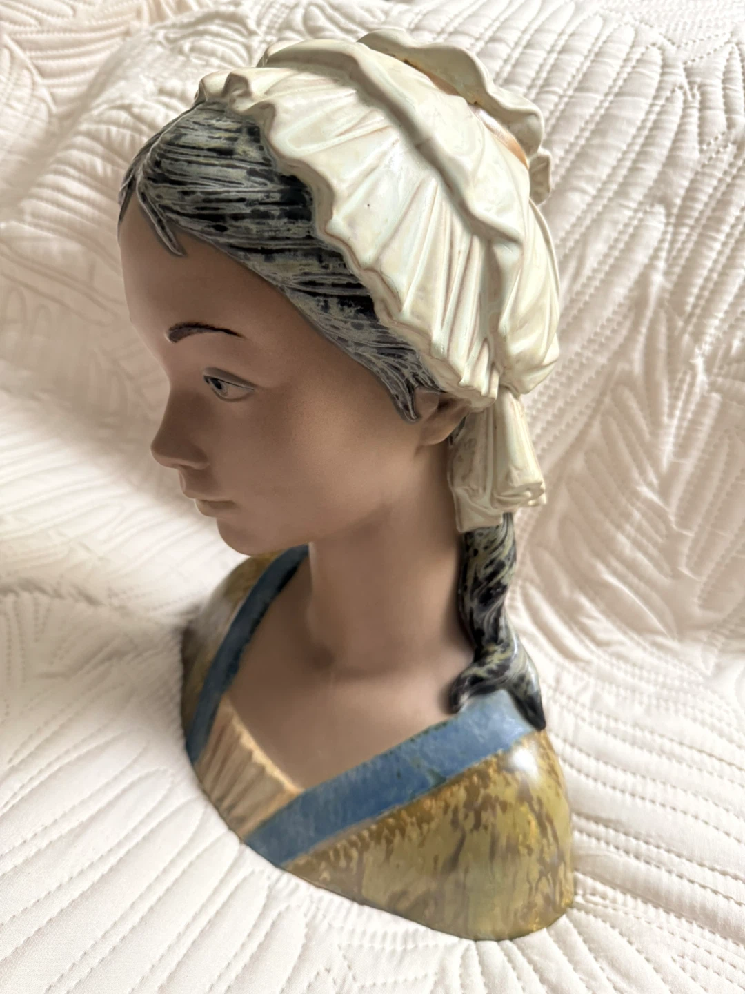 Vintage Lladro Little Girl Porcelain Bust, Large 13” 12024 - photo 4