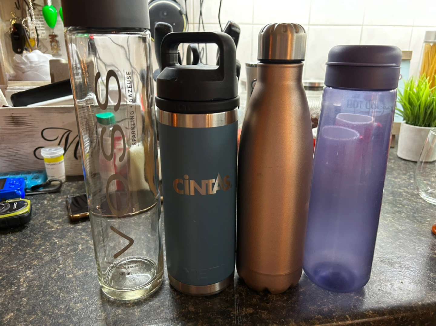VOSS, Cintas, Metal, & Purple Water Bottles #freecycle
