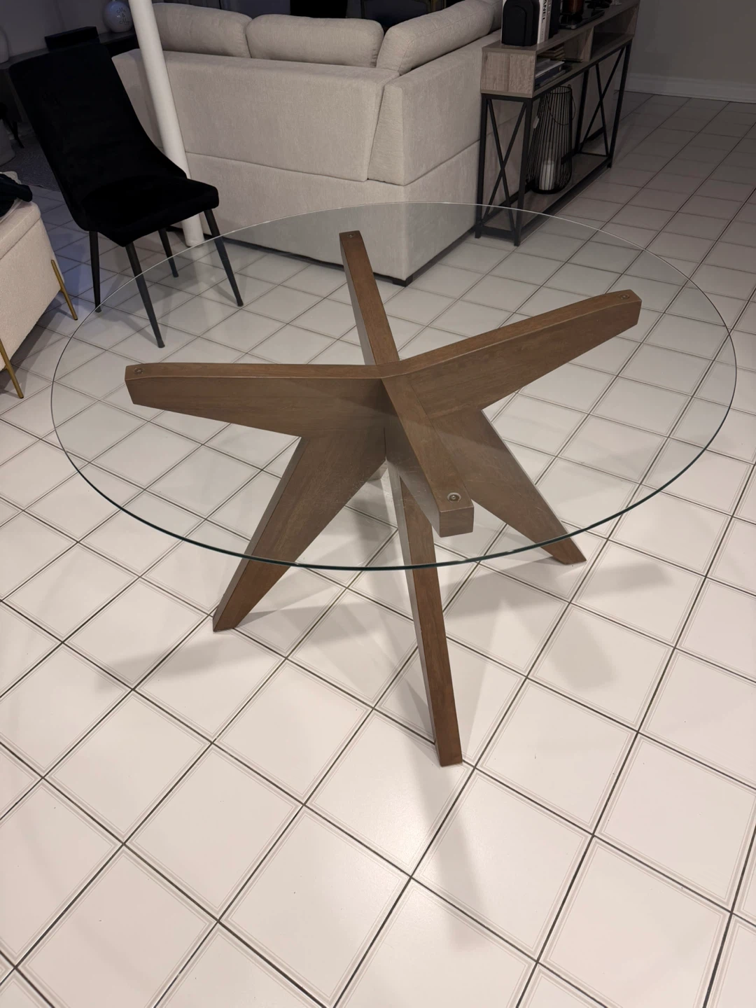 Round Glass Dining Table