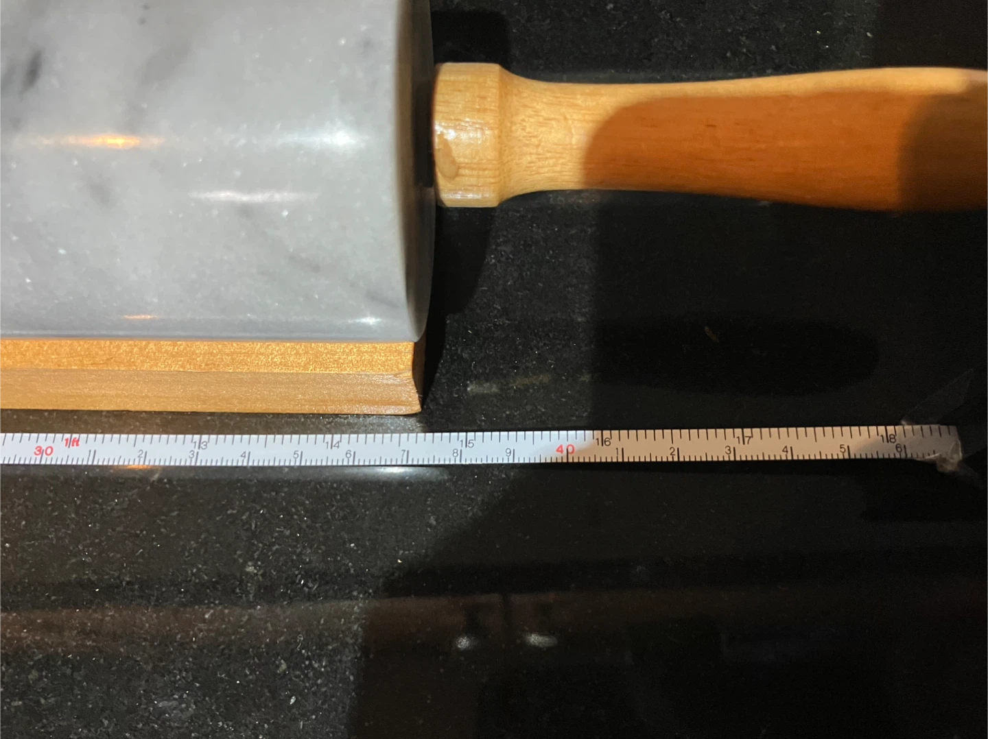 Marble Rolling Pin with Wood Handles - photo 3