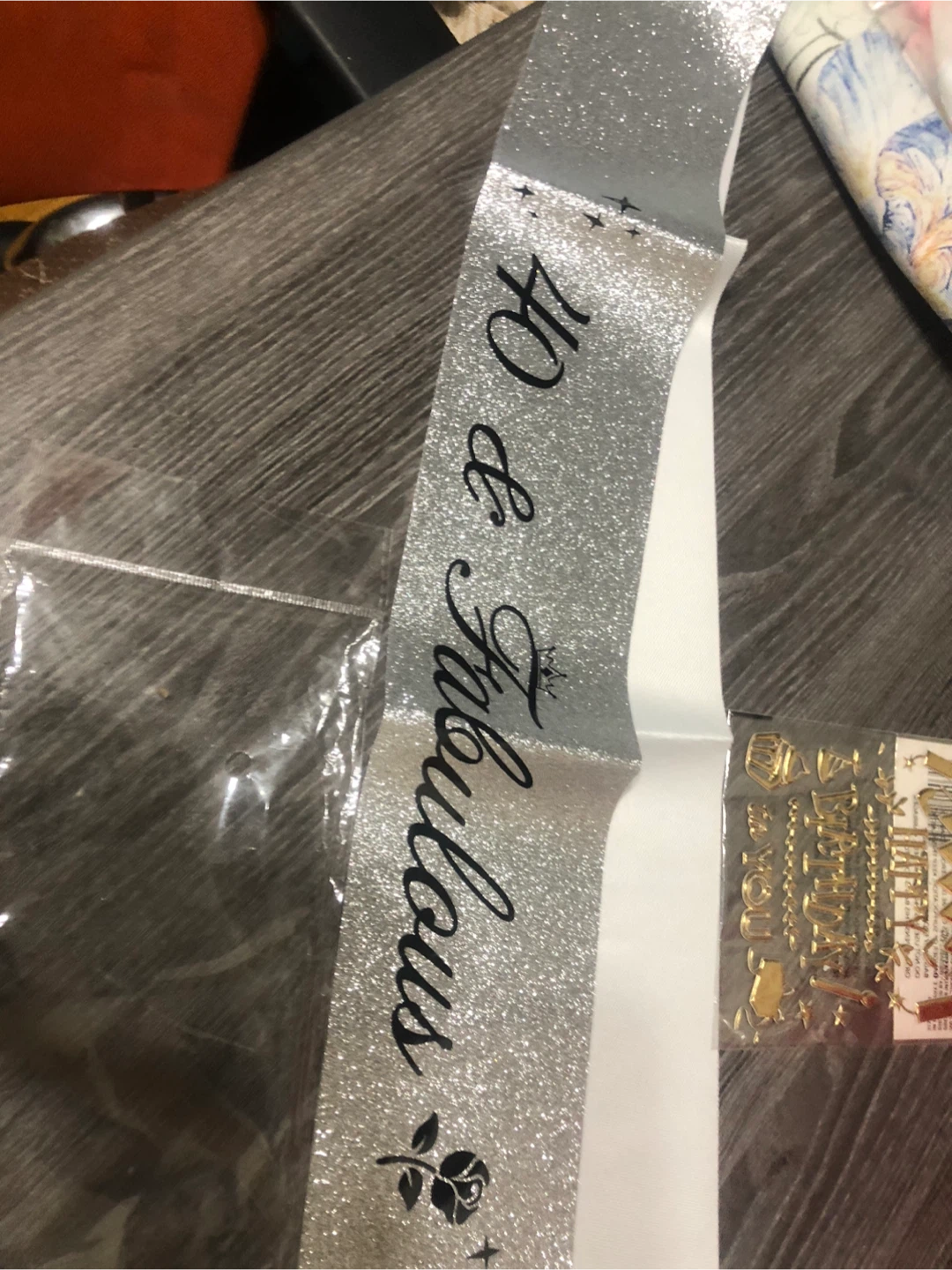 NEW-40 & Fabulous Birthday Sash & Cake Topper - photo 2