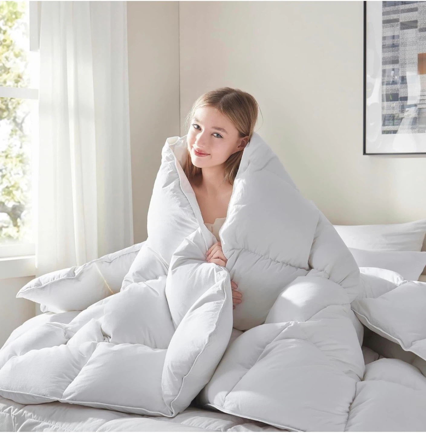 White Feather Comforter - Year-Round Use