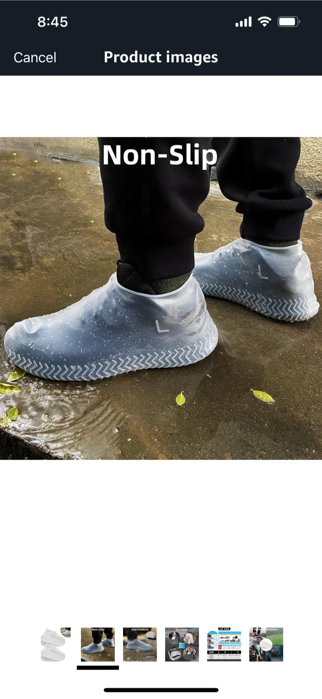 NEW-Large Size ,2 pack Waterproof Shoe Covers - High Elasticity - photo 2