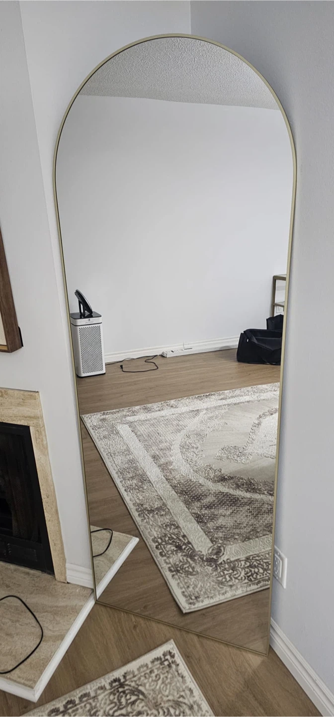 Gold Arched Full Length Mirror