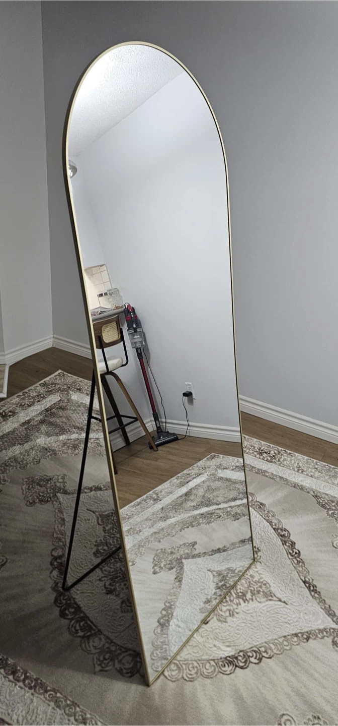 Gold Arched Full Length Mirror - photo 3