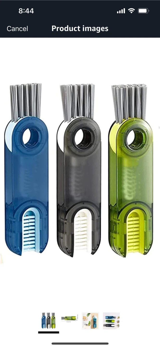NEW-3-in-1 Bottle Cap Detail Brush,3 pack