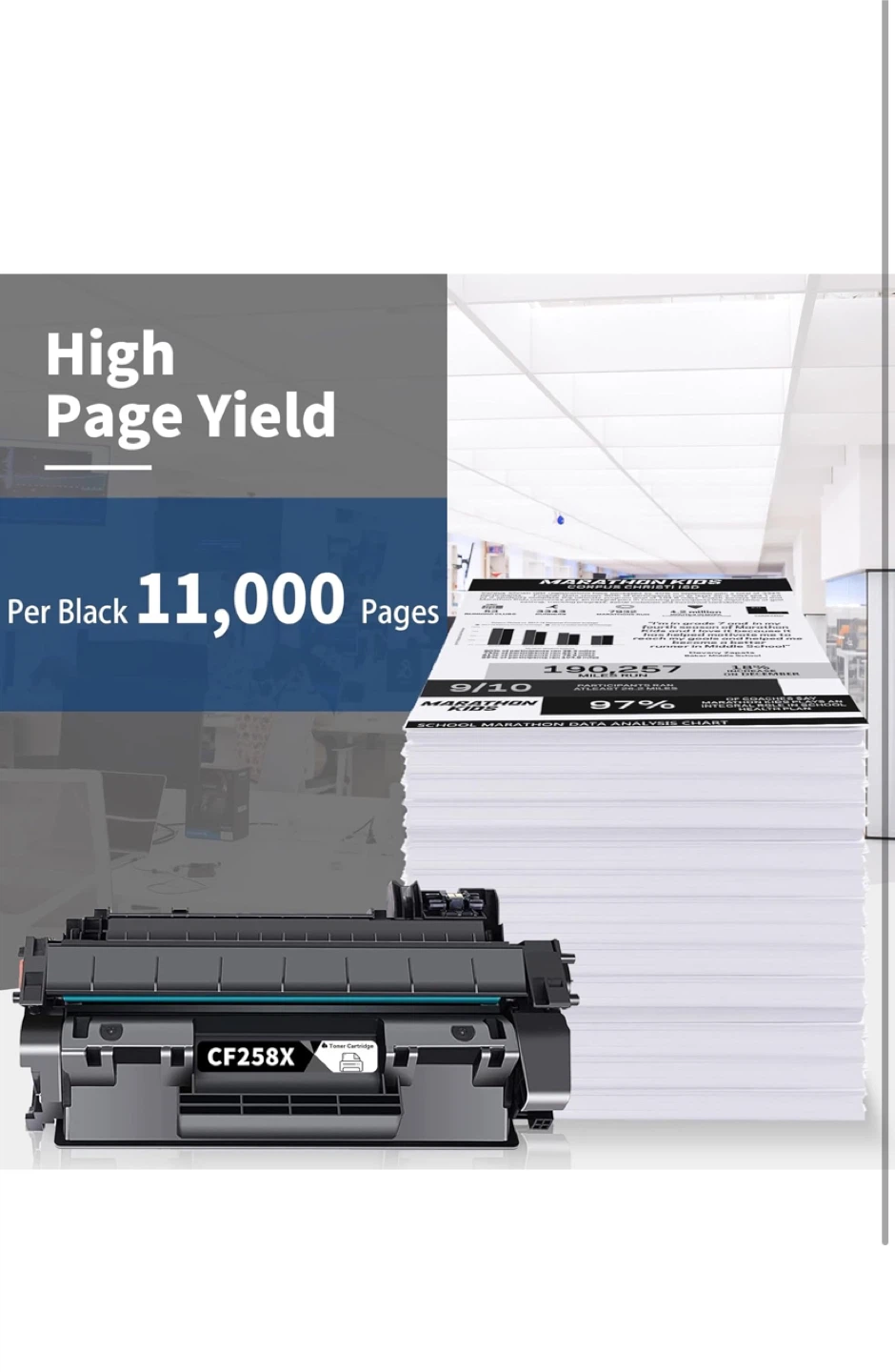 CF258X/CRG057H Toner Cartridge for HP/Canon Printers - photo 4