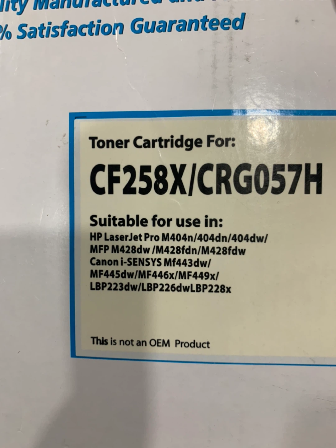 CF258X/CRG057H Toner Cartridge for HP/Canon Printers - photo 2
