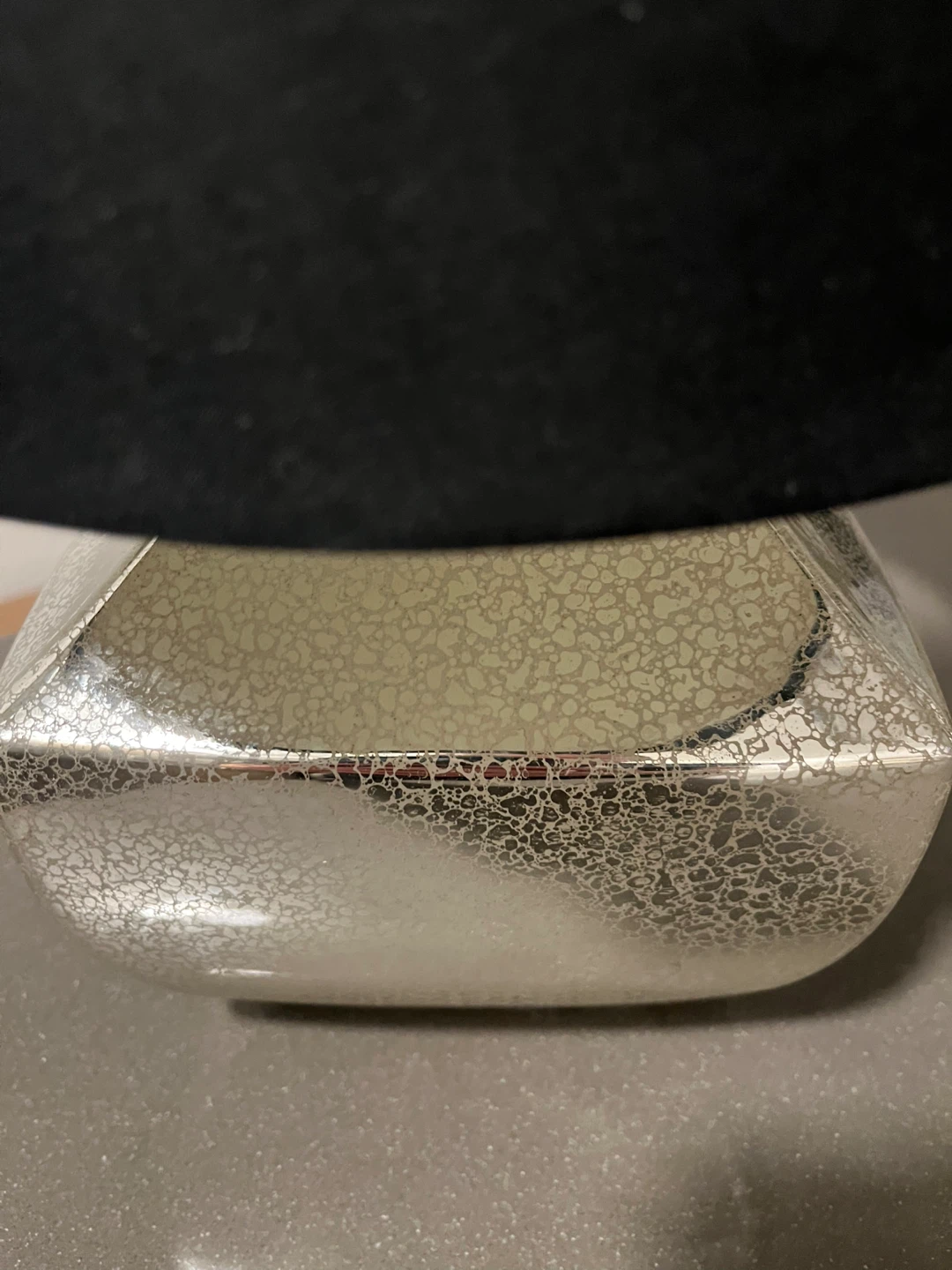 Silver Table Lamp with Black Shade - photo 3